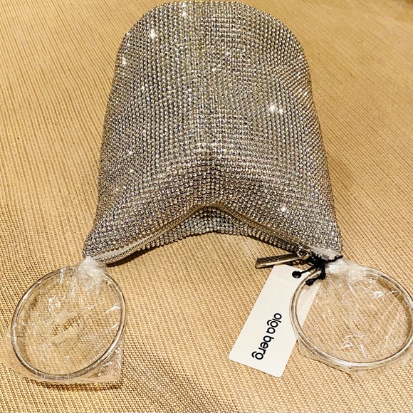 OLGA BERG…ELLIE CRYSTAL MESH RING HANDLE BAG… - Picture 7 of 9
